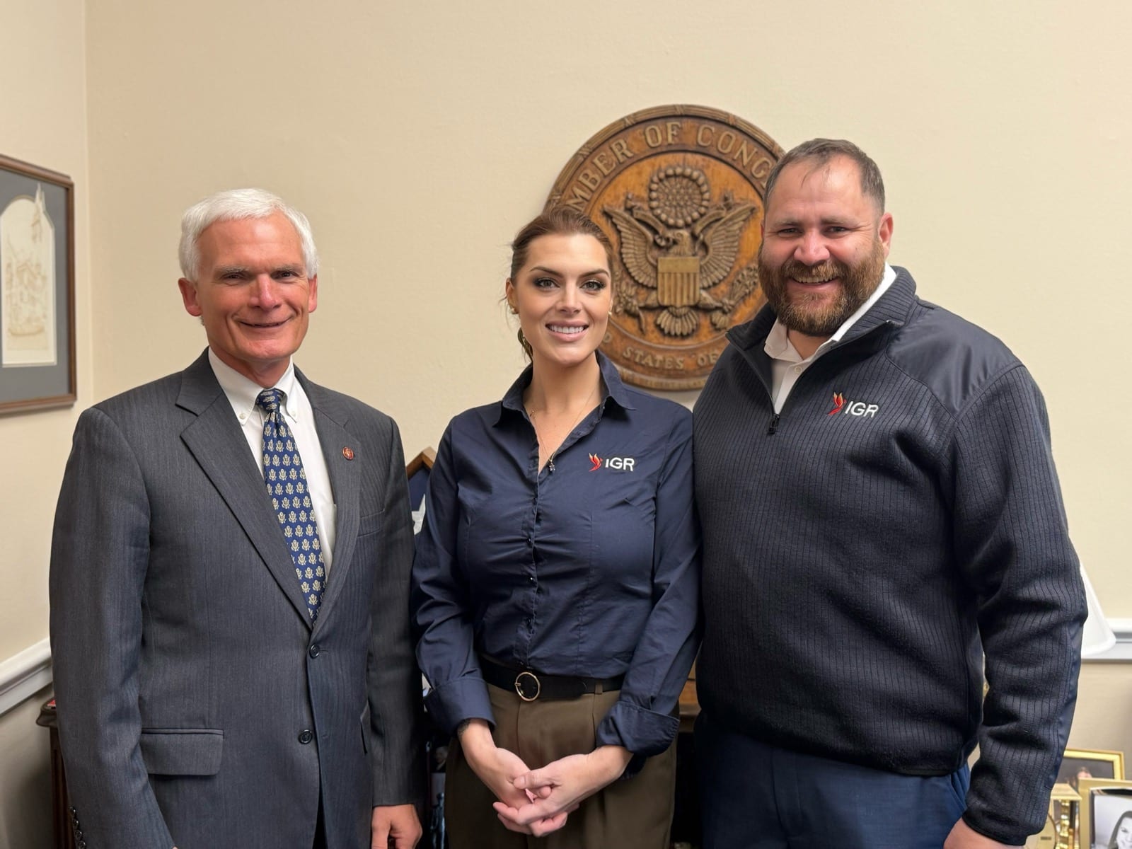 IGR founders meeting with a member of the United States Congress