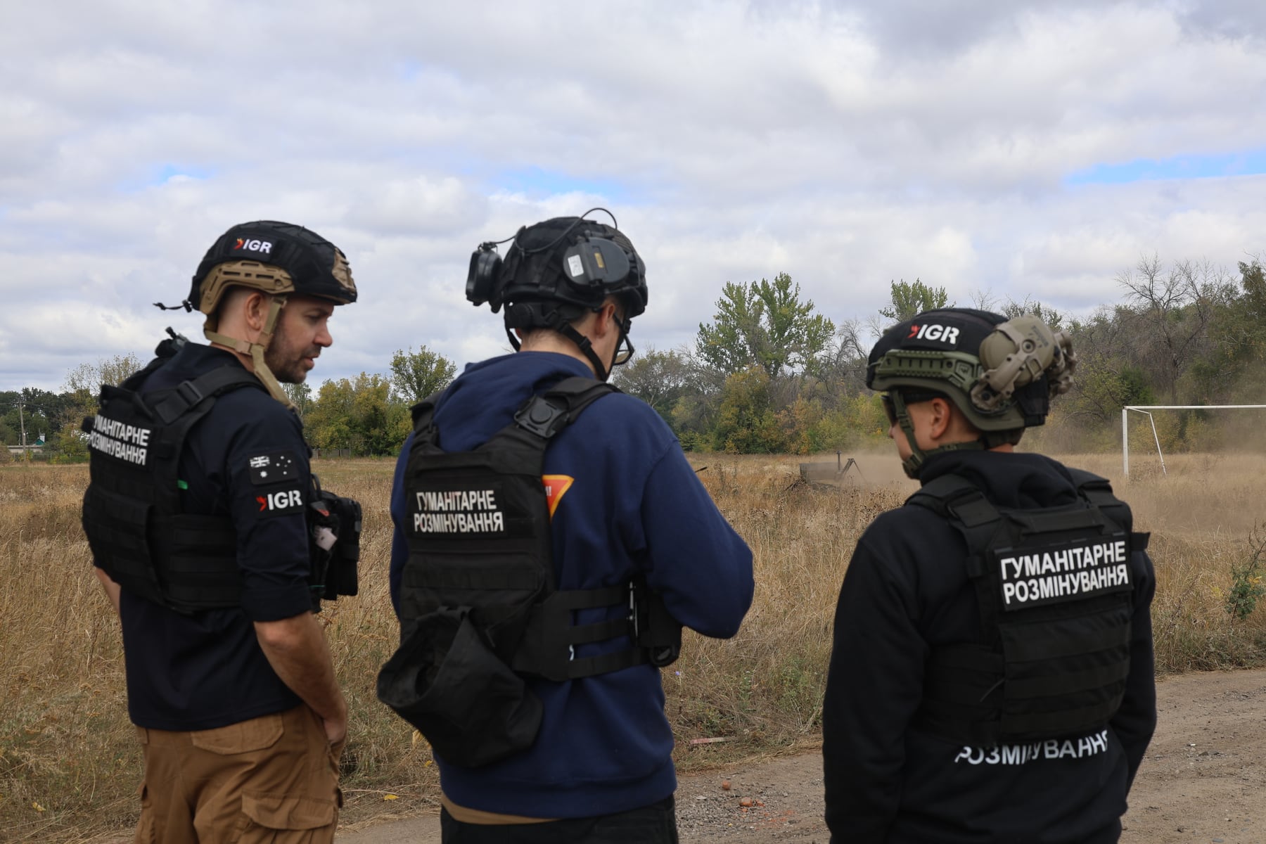 IGR Ukraine personnel conducting field activities in Kharkiv Oblast