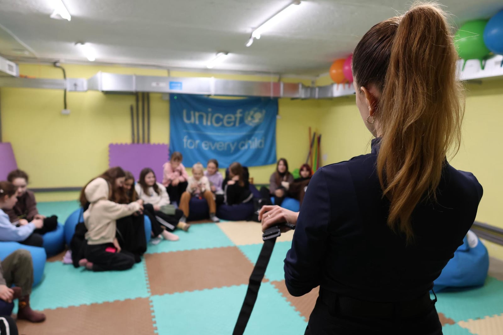 An IGR Ukraine instructor leading a practical safety session in Ukraine