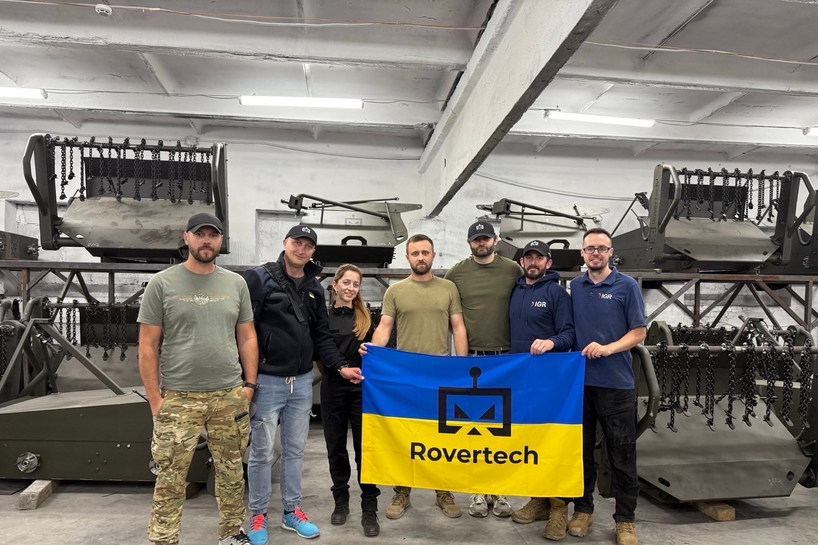 IGR personnel with Ukrainian Zmiy manufacturers at a production facility